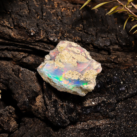 Tempting Top Grade Quality 100% Natural Welo Fire Ethiopian Opal Fancy Rough Loose Gemstone For Making Jewelry 21X16X11 MM 12.3 Cts. KR14-72 Sunkarton