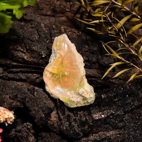 Terrific Top Grade Quality 100% Natural Welo Fire Ethiopian Opal Fancy Rough Loose Gemstone For Making Jewelry 25X15X13 MM 16.45 Cts KR14-73 Sunkarton