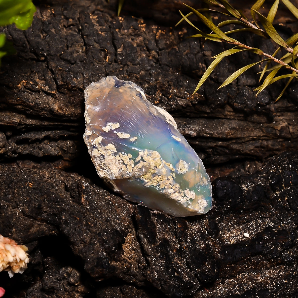 Amazing Top Grade Quality 100% Natural Welo Fire Ethiopian Opal Fancy Rough Loose Gemstone For Making Jewelry 25X15X8 MM 10.2 Cts. KR14-76 Sunkarton