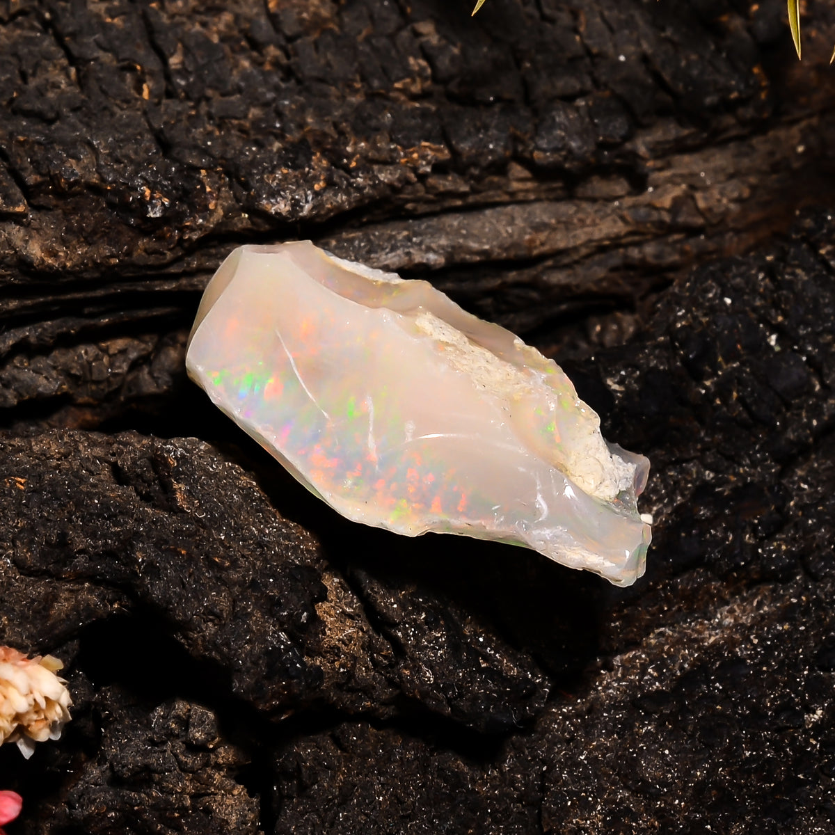 Awesome Top Grade Quality 100% Natural Welo Fire Ethiopian Opal Fancy Shape Rough Loose Gemstone For Making Jewelry 27X13X10MM 14 Cts KR1478 Sunkarton