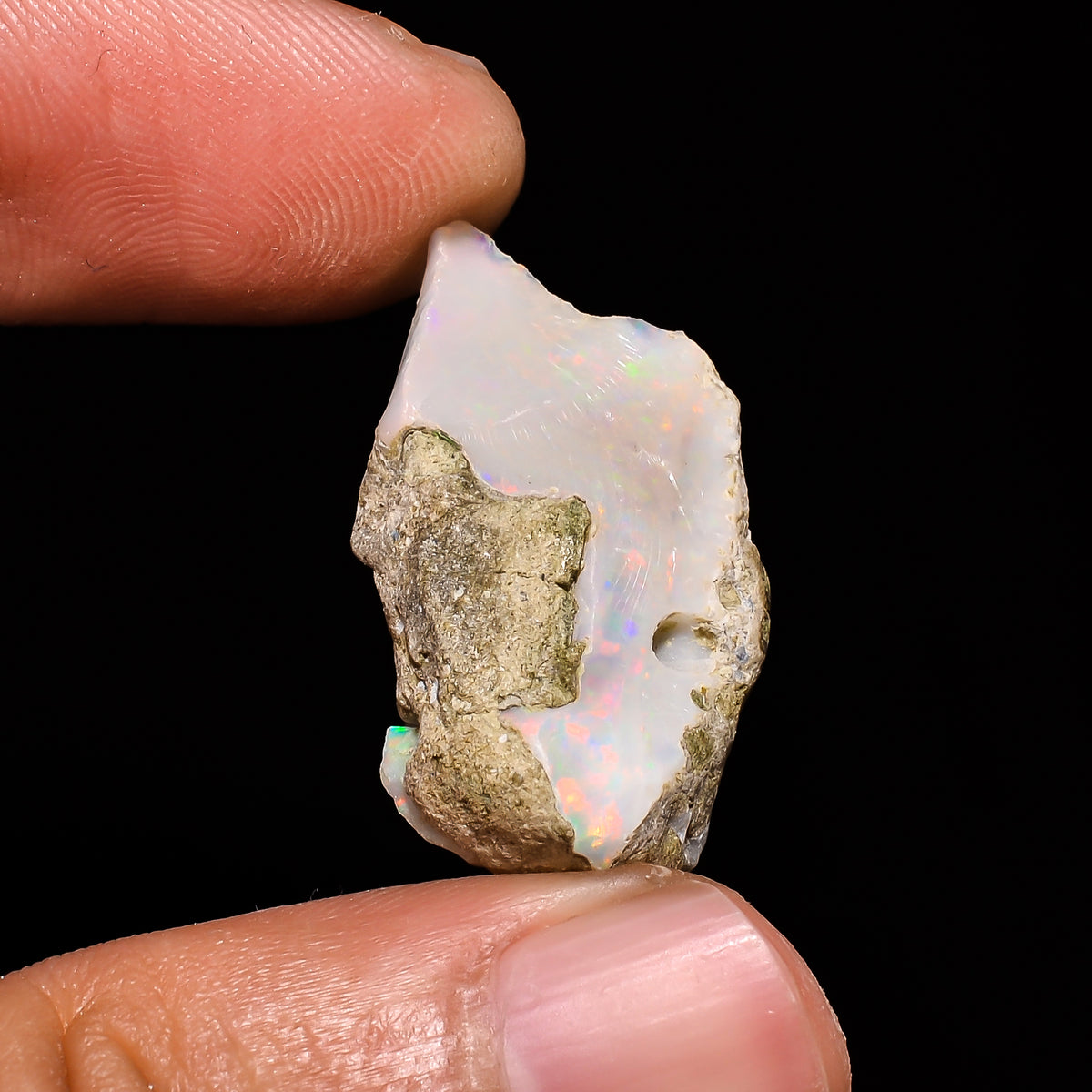 Dazzling Top Grade Quality 100% Natural Welo Fire Ethiopian Opal Fancy Rough Loose Gemstone For Making Jewelry 27X15X11 MM 14.45 Cts KR14-81 Sunkarton