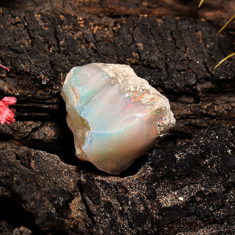 Gorgeous Top Grade Quality 100% Natural Welo Fire Ethiopian Opal Fancy Rough Loose Gemstone For Making Jewelry 19X17X12 MM 11.6 Cts. KR14-87 Sunkarton