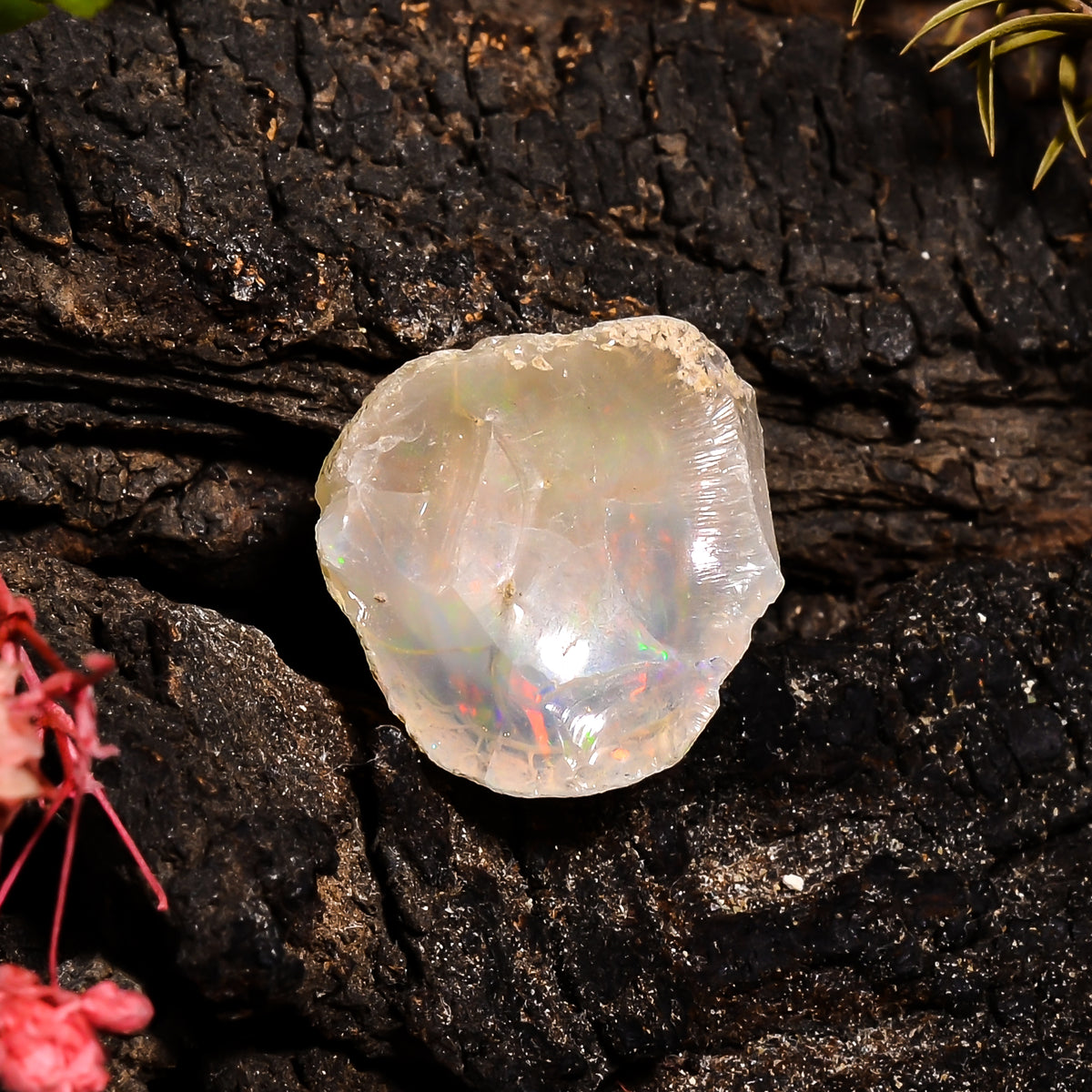 Superb Top Grade Quality 100% Natural Welo Fire Ethiopian Opal Fancy Rough Loose Gemstone For Making Jewelry 18X17X13 MM 16.1 Cts. KR14-94 Sunkarton