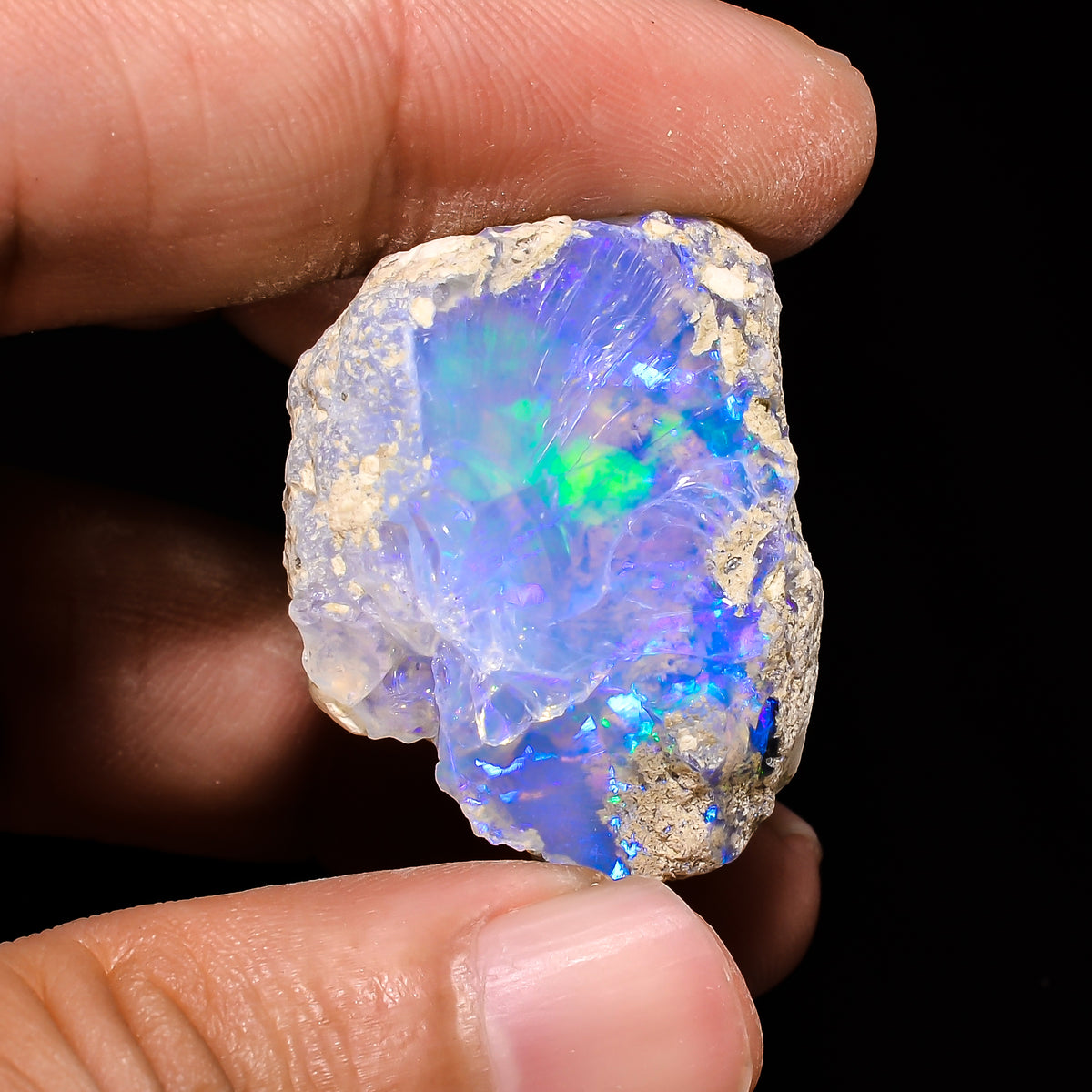 Supreme Top Grade Quality 100% Natural Welo Fire Ethiopian Opal Fancy Rough Loose Gemstone For Making Jewelry 31x25x15 MM 42.15 Cts. KR14-96 Sunkarton