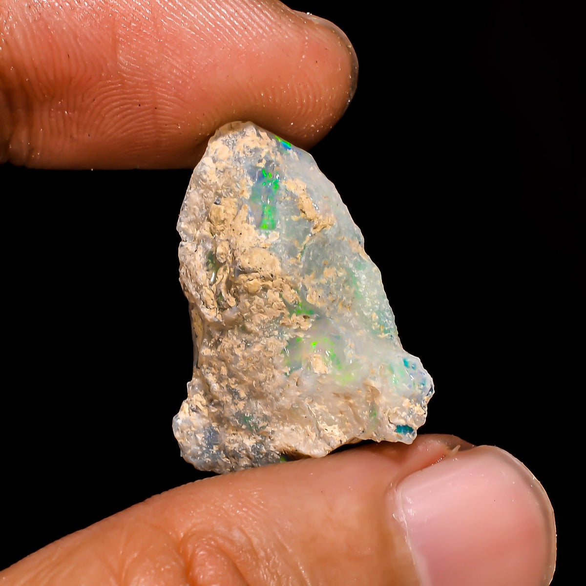 Amazing Top Grade Quality 100% Natural Welo Fire Ethiopian Opal Fancy Rough Loose Gemstone For Making Jewelry 26X16X9 MM 9.6 Cts. KR15-101 Sunkarton