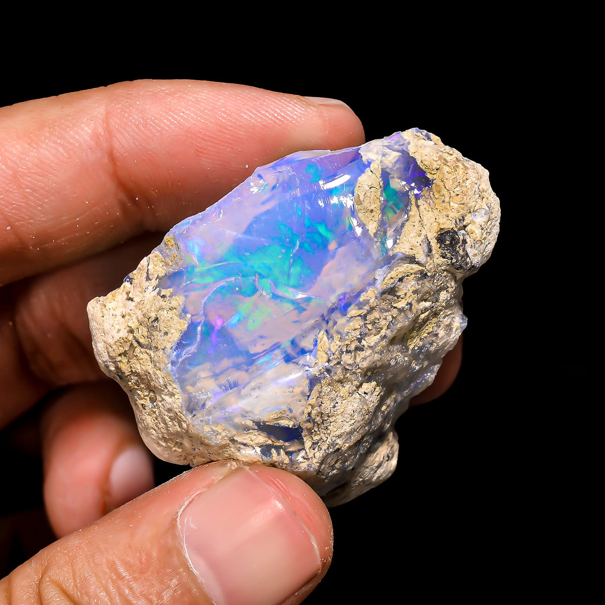Classic Top Grade Quality 100% Natural Welo Fire Ethiopian Opal Fancy Rough Loose Gemstone For Making Jewelry 11X35X23 MM 88.1 Cts. KR15-105 Sunkarton