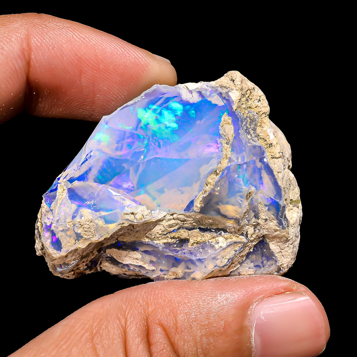 Classic Top Grade Quality 100% Natural Welo Fire Ethiopian Opal Fancy Rough Loose Gemstone For Making Jewelry 11X35X23 MM 88.1 Cts. KR15-105 Sunkarton