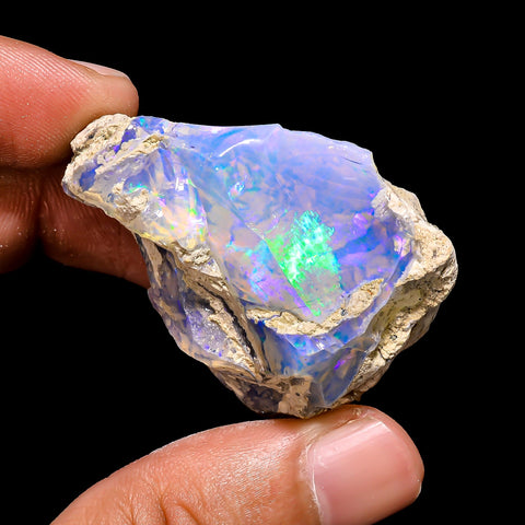 Classic Top Grade Quality 100% Natural Welo Fire Ethiopian Opal Fancy Rough Loose Gemstone For Making Jewelry 11X35X23 MM 88.1 Cts. KR15-105 Sunkarton