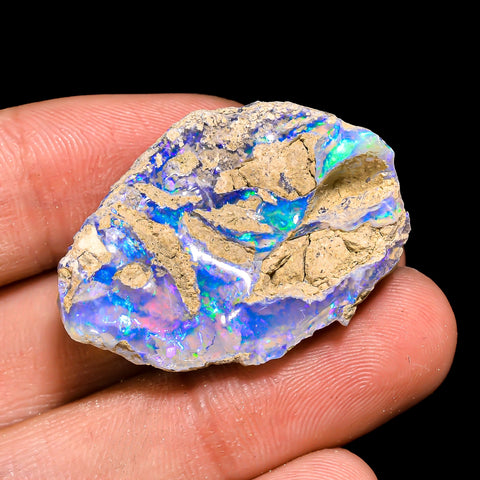 Exclusive Top Grade Quality 100% Natural Welo Fire Ethiopian Opal Fancy Rough Loose Gemstone For Making Jewelry 34X24X13 MM 35 Cts. KR15-108 Sunkarton