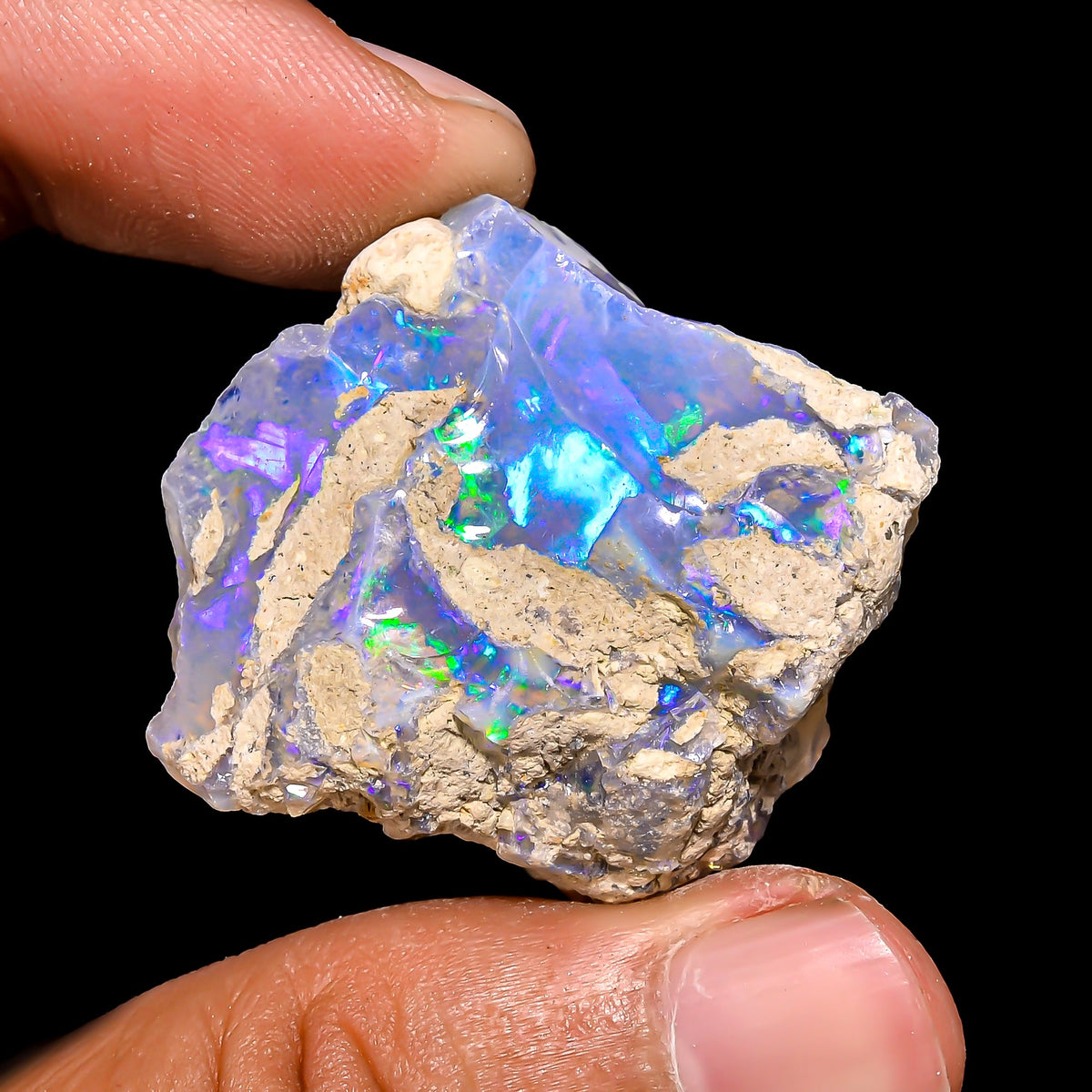 Elegant Top Grade Quality 100% Natural Welo Fire Ethiopian Opal Rough Loose Gemstone For Making Jewelry 32X26X19 MM 67.75 Cts. KR15-109 Sunkarton