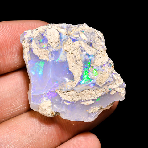 Elegant Top Grade Quality 100% Natural Welo Fire Ethiopian Opal Rough Loose Gemstone For Making Jewelry 32X26X19 MM 67.75 Cts. KR15-109 Sunkarton