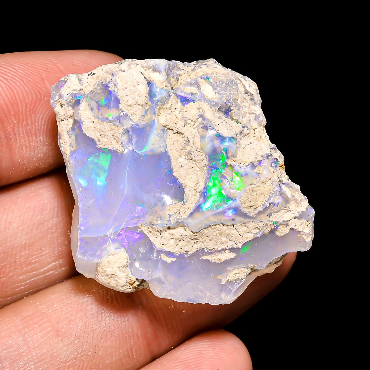 Elegant Top Grade Quality 100% Natural Welo Fire Ethiopian Opal Rough Loose Gemstone For Making Jewelry 32X26X19 MM 67.75 Cts. KR15-109 Sunkarton