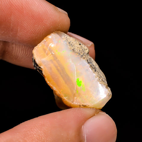 Fabulous Top Grade Quality 100% Natural Welo Fire Ethiopian Opal Fancy Rough Loose Gemstone For Making Jewelry 28X20X14 MM 29.5 Cts. KR15-10 Sunkarton