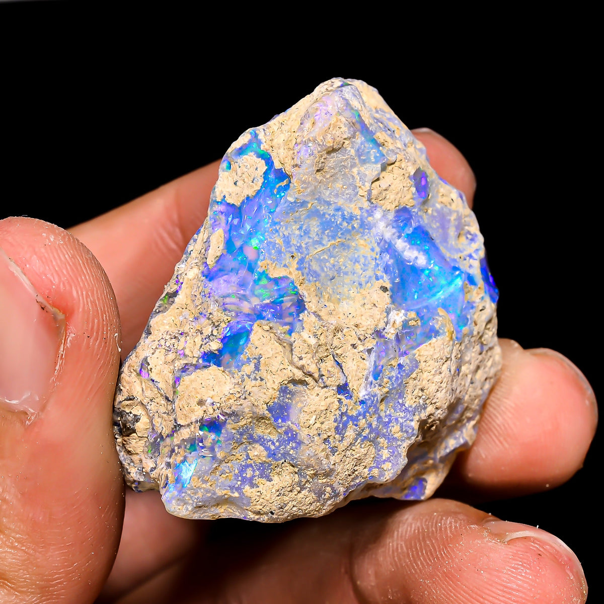 Fabulous Top Grade Quality 100% Natural Welo Fire Ethiopian Opal Rough Loose Gemstone For Making Jewelry 39X32X26 MM 91.2 Cts. KR15-110 Sunkarton