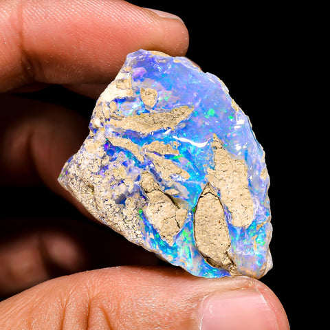 Fabulous Top Grade Quality 100% Natural Welo Fire Ethiopian Opal Rough Loose Gemstone For Making Jewelry 39X32X26 MM 91.2 Cts. KR15-110 Sunkarton