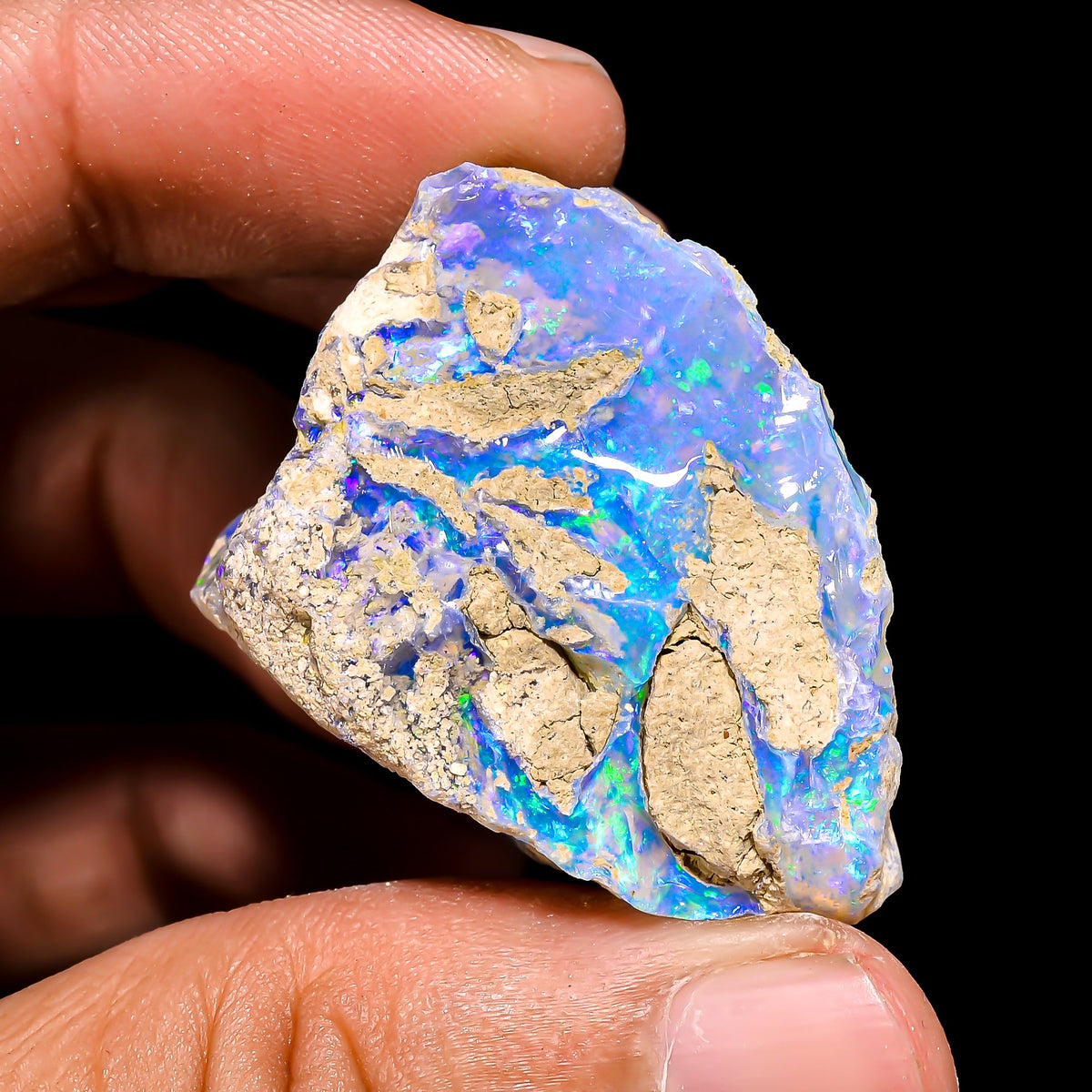 Fabulous Top Grade Quality 100% Natural Welo Fire Ethiopian Opal Rough Loose Gemstone For Making Jewelry 39X32X26 MM 91.2 Cts. KR15-110 Sunkarton