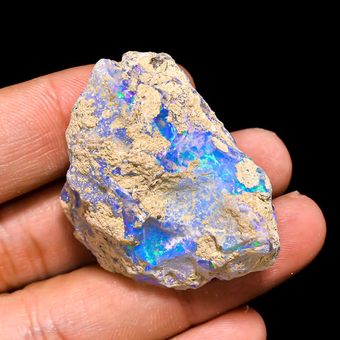 Fabulous Top Grade Quality 100% Natural Welo Fire Ethiopian Opal Rough Loose Gemstone For Making Jewelry 39X32X26 MM 91.2 Cts. KR15-110 Sunkarton