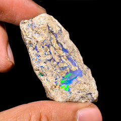 Fantastic Top Grade Quality 100% Natural Welo Fire Ethiopian Opal Rough Loose Gemstone For Making Jewelry 44X22X17 MM 71.1 Cts. KR15-111 Sunkarton