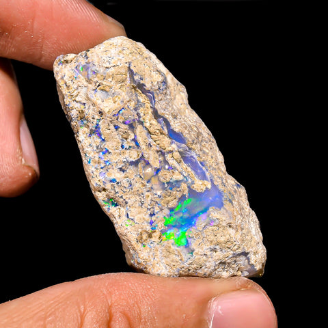 Fantastic Top Grade Quality 100% Natural Welo Fire Ethiopian Opal Rough Loose Gemstone For Making Jewelry 44X22X17 MM 71.1 Cts. KR15-111 Sunkarton