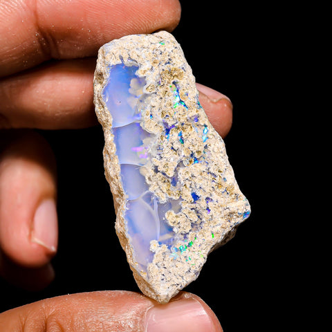 Fantastic Top Grade Quality 100% Natural Welo Fire Ethiopian Opal Rough Loose Gemstone For Making Jewelry 44X22X17 MM 71.1 Cts. KR15-111 Sunkarton
