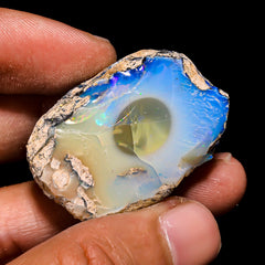 Immaculate Top Grade Quality 100% Natural Welo Fire Ethiopian Opal Rough Loose Gemstone For Making Jewelry 36X25X18 MM 68.1 Cts. KR15-113 Sunkarton