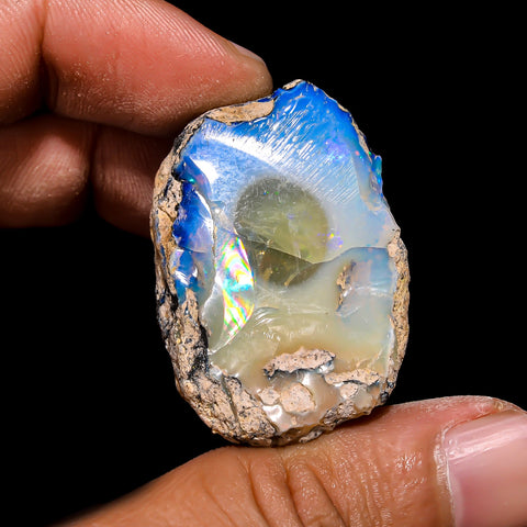 Immaculate Top Grade Quality 100% Natural Welo Fire Ethiopian Opal Rough Loose Gemstone For Making Jewelry 36X25X18 MM 68.1 Cts. KR15-113 Sunkarton