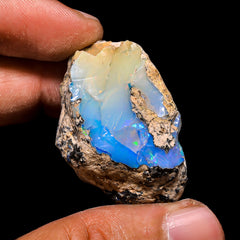 Immaculate Top Grade Quality 100% Natural Welo Fire Ethiopian Opal Rough Loose Gemstone For Making Jewelry 36X25X18 MM 68.1 Cts. KR15-113 Sunkarton