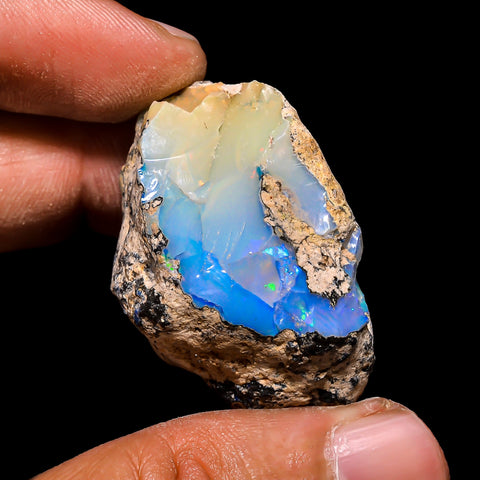 Immaculate Top Grade Quality 100% Natural Welo Fire Ethiopian Opal Rough Loose Gemstone For Making Jewelry 36X25X18 MM 68.1 Cts. KR15-113 Sunkarton