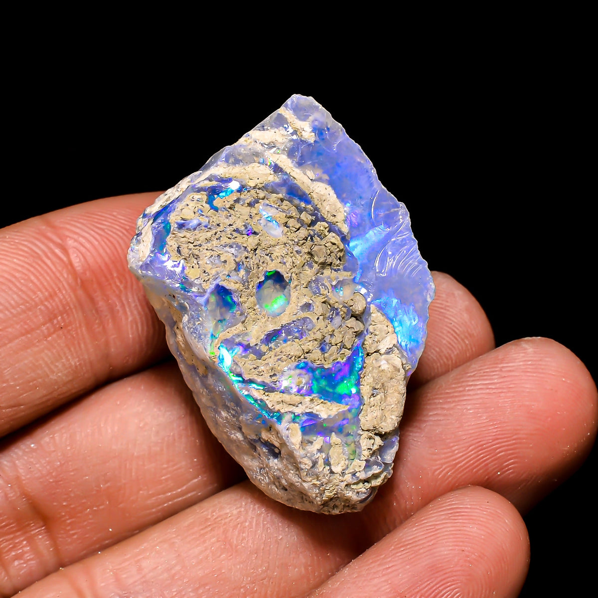 Incredible Top Grade Quality 100% Natural Welo Fire Ethiopian Opal Rough Loose Gemstone For Making Jewelry 33X22X18 MM 51.75 Cts. KR15-114 Sunkarton