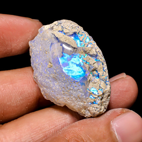 Incredible Top Grade Quality 100% Natural Welo Fire Ethiopian Opal Rough Loose Gemstone For Making Jewelry 33X22X18 MM 51.75 Cts. KR15-114 Sunkarton