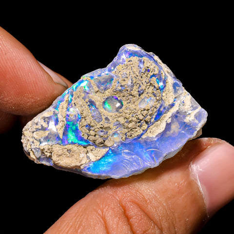Incredible Top Grade Quality 100% Natural Welo Fire Ethiopian Opal Rough Loose Gemstone For Making Jewelry 33X22X18 MM 51.75 Cts. KR15-114 Sunkarton