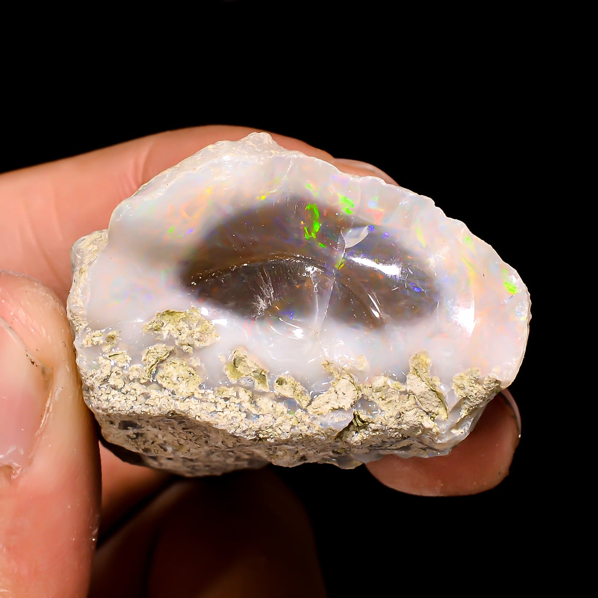 Outstanding Top Grade Quality 100% Natural Welo Fire Ethiopian Opal Rough Loose Gemstone For Making Jewelry 44X32X23 MM 106.5 Cts. KR15-117 Sunkarton
