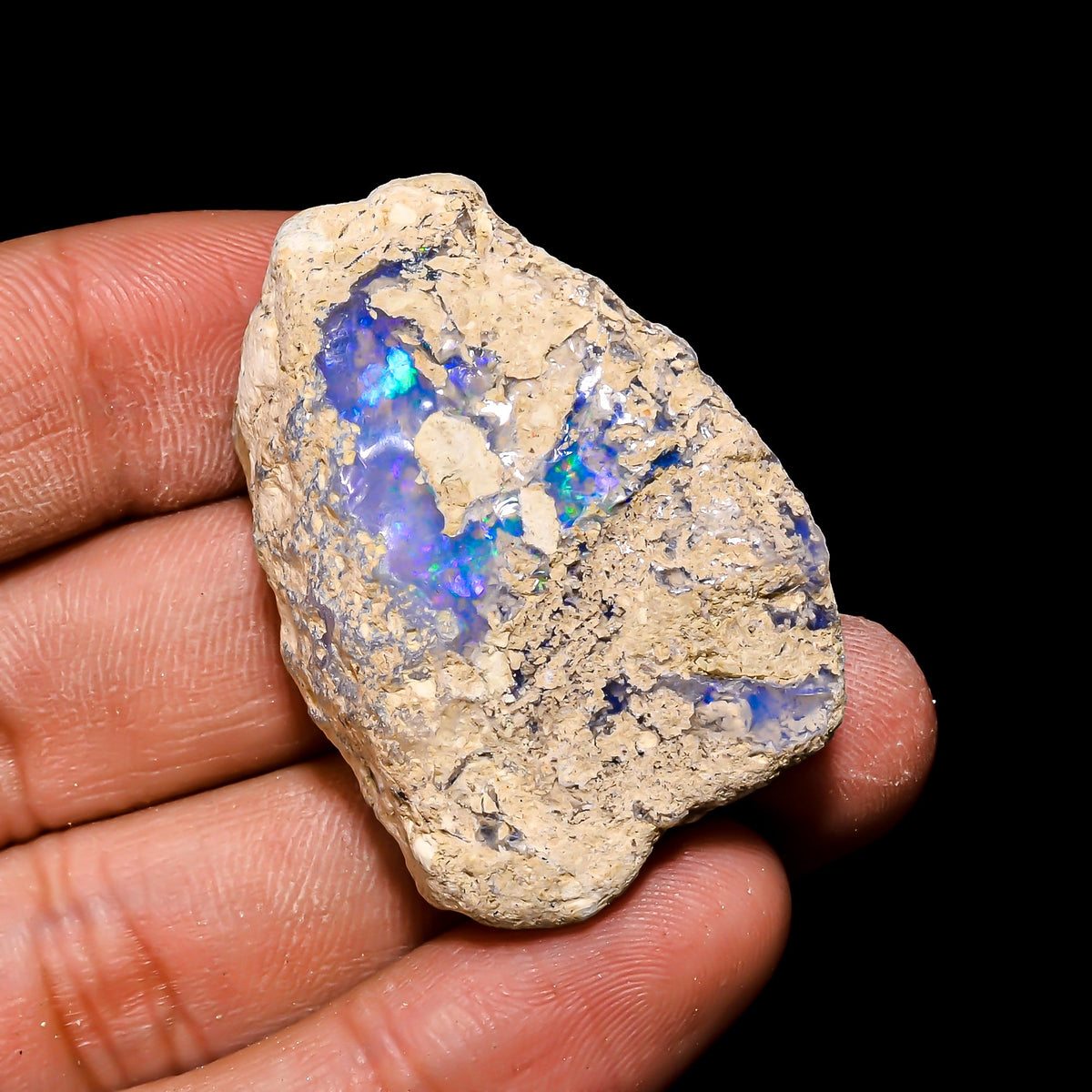 Splendid Top Grade Quality 100% Natural Welo Fire Ethiopian Opal Rough Loose Gemstone For Making Jewelry 39X28X14 MM 59.4 Cts. KR15-118 Sunkarton