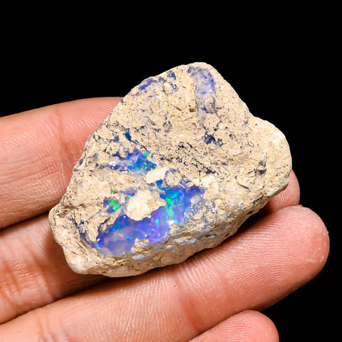 Splendid Top Grade Quality 100% Natural Welo Fire Ethiopian Opal Rough Loose Gemstone For Making Jewelry 39X28X14 MM 59.4 Cts. KR15-118 Sunkarton