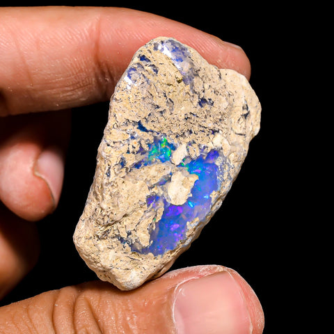 Splendid Top Grade Quality 100% Natural Welo Fire Ethiopian Opal Rough Loose Gemstone For Making Jewelry 39X28X14 MM 59.4 Cts. KR15-118 Sunkarton