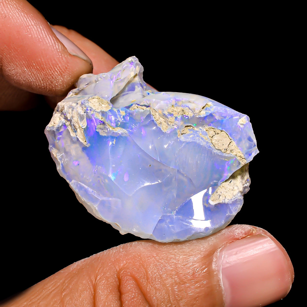 Amazing Top Grade Quality 100% Natural Welo Fire Ethiopian Opal Fancy Rough Loose Gemstone For Making Jewelry 35X27X24 MM 88.8 Cts. KR15-119 Sunkarton