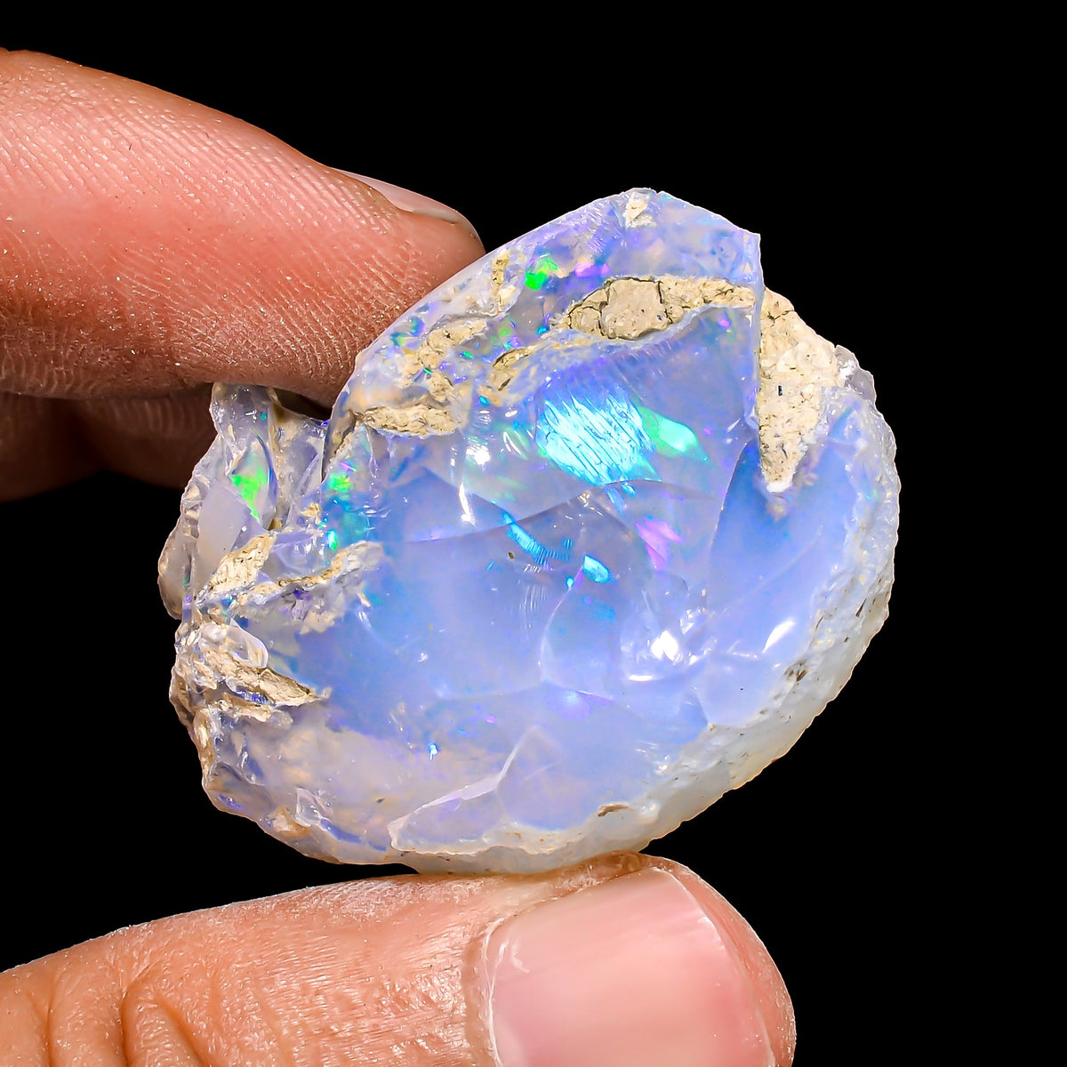 Amazing Top Grade Quality 100% Natural Welo Fire Ethiopian Opal Fancy Rough Loose Gemstone For Making Jewelry 35X27X24 MM 88.8 Cts. KR15-119 Sunkarton