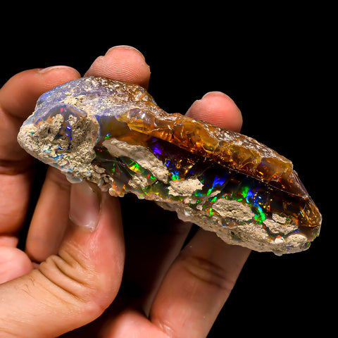 Classic Top Grade Quality 100% Natural Welo Fire Ethiopian Opal Fancy Rough Loose Gemstone For Making Jewelry 73X48X21 MM 355 Cts. KR15-120 Sunkarton