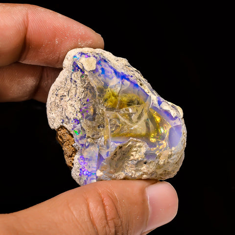 Immaculate Top Grade Quality 100% Natural Welo Fire Ethiopian Opal Rough Loose Gemstone For Making Jewelry 46X34X27 MM 146 Cts. KR15-13 Sunkarton