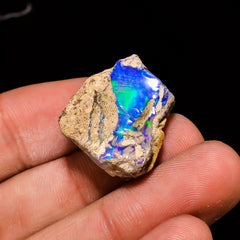 Incredible Top Grade Quality 100% Natural Welo Fire Ethiopian Opal Rough Loose Gemstone For Making Jewelry 22X19X12 MM 20.75 Cts. KR15-14 Sunkarton