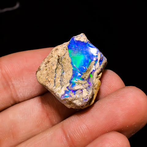 Incredible Top Grade Quality 100% Natural Welo Fire Ethiopian Opal Rough Loose Gemstone For Making Jewelry 22X19X12 MM 20.75 Cts. KR15-14 Sunkarton