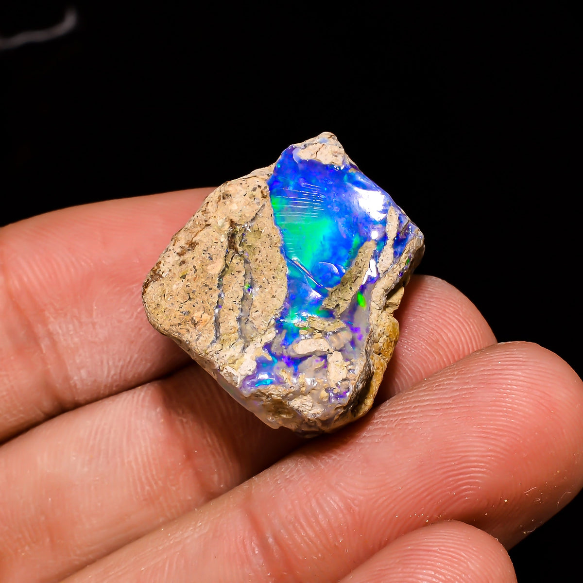 Incredible Top Grade Quality 100% Natural Welo Fire Ethiopian Opal Rough Loose Gemstone For Making Jewelry 22X19X12 MM 20.75 Cts. KR15-14 Sunkarton