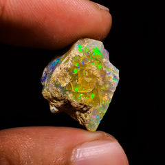 Amazing Top Grade Quality 100% Natural Welo Fire Ethiopian Opal Fancy Rough Loose Gemstone For Making Jewelry 17X13X11 MM 12.4 Cts. KR15-1 Sunkarton