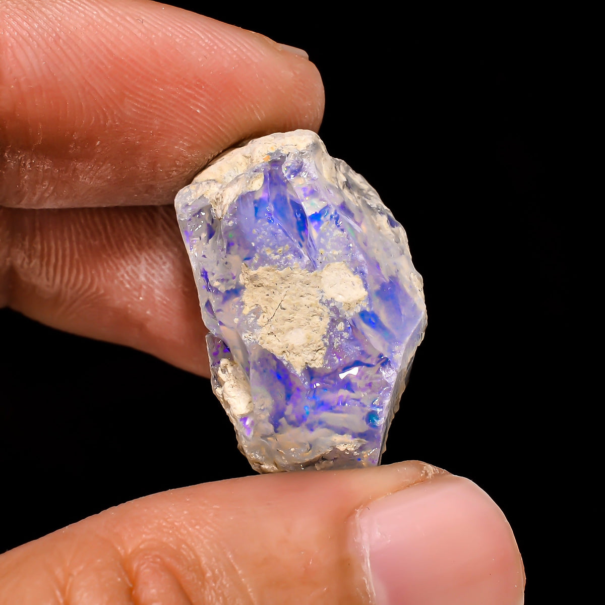 Stunning Top Grade Quality 100% Natural Welo Fire Ethiopian Opal Fancy Rough Loose Gemstone For Making Jewelry 25X16X15 MM 18.9 Cts. KR15-20 Sunkarton