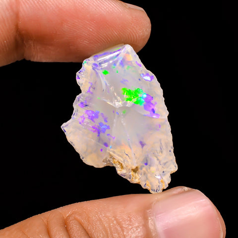 Supreme Top Grade Quality 100% Natural Welo Fire Ethiopian Opal Fancy Rough Loose Gemstone For Making Jewelry 28X20X10 MM 16.85 Cts. KR15-21 Sunkarton