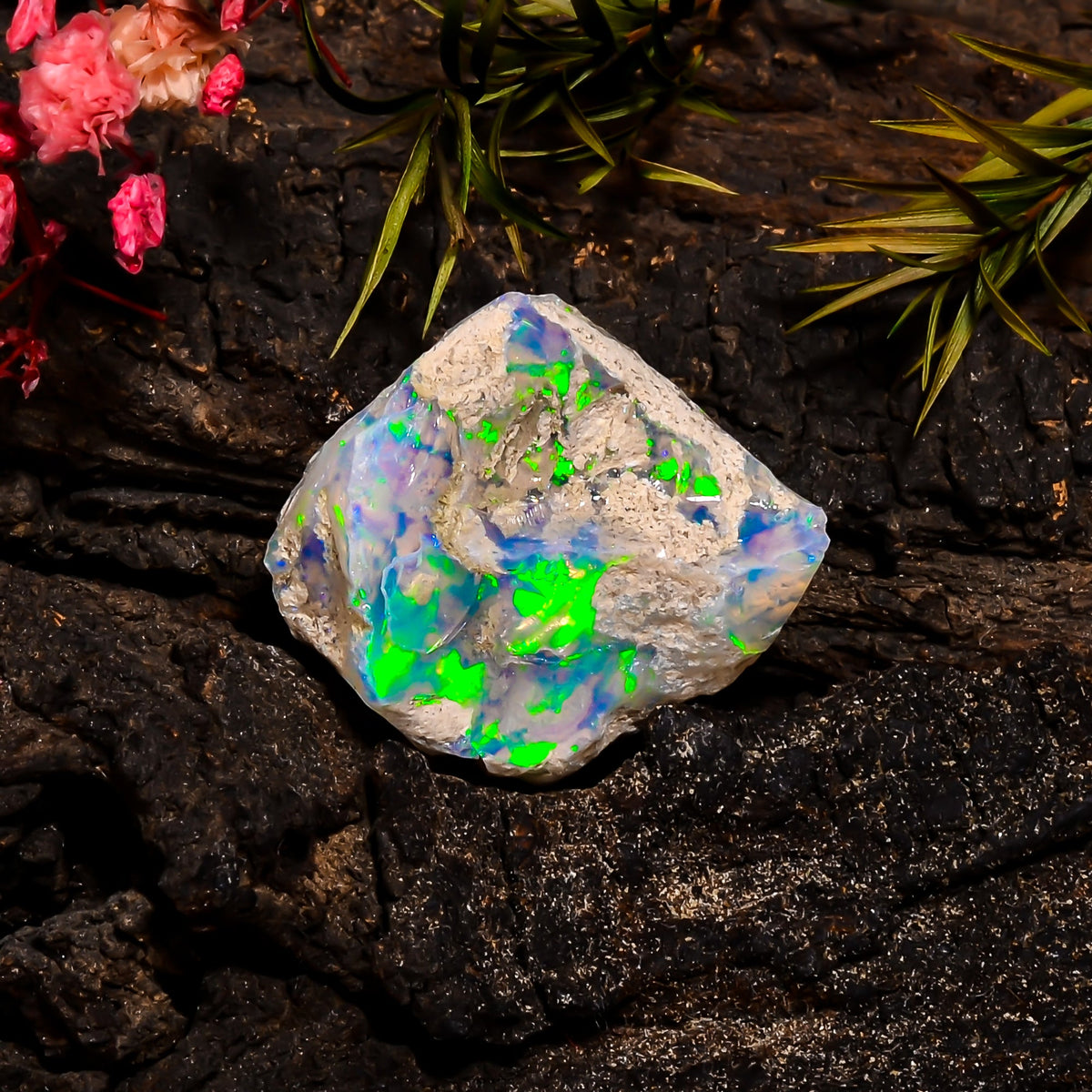 Unique Top Grade Quality 100% Natural Welo Fire Ethiopian Opal Fancy Rough Loose Gemstone For Making Jewelry 21X20X9 MM 21.55 Cts. KR15-24 Sunkarton