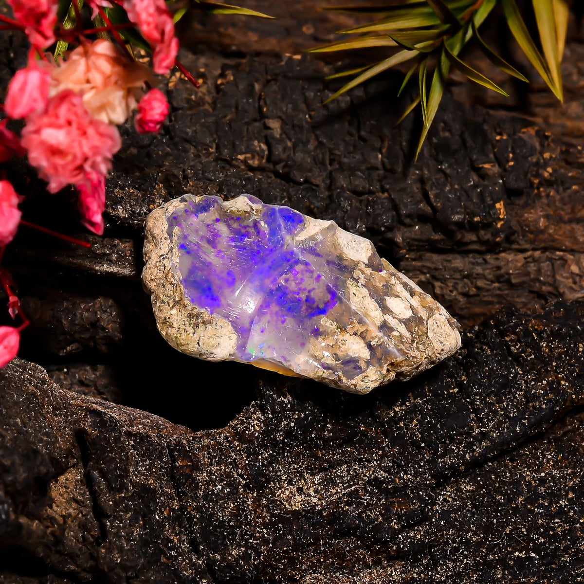 Attractive Top Grade Quality 100% Natural Welo Fire Ethiopian Opal Rough Loose Gemstone For Making Jewelry 24X14X8 MM 9.05 Cts. KR15-27 Sunkarton