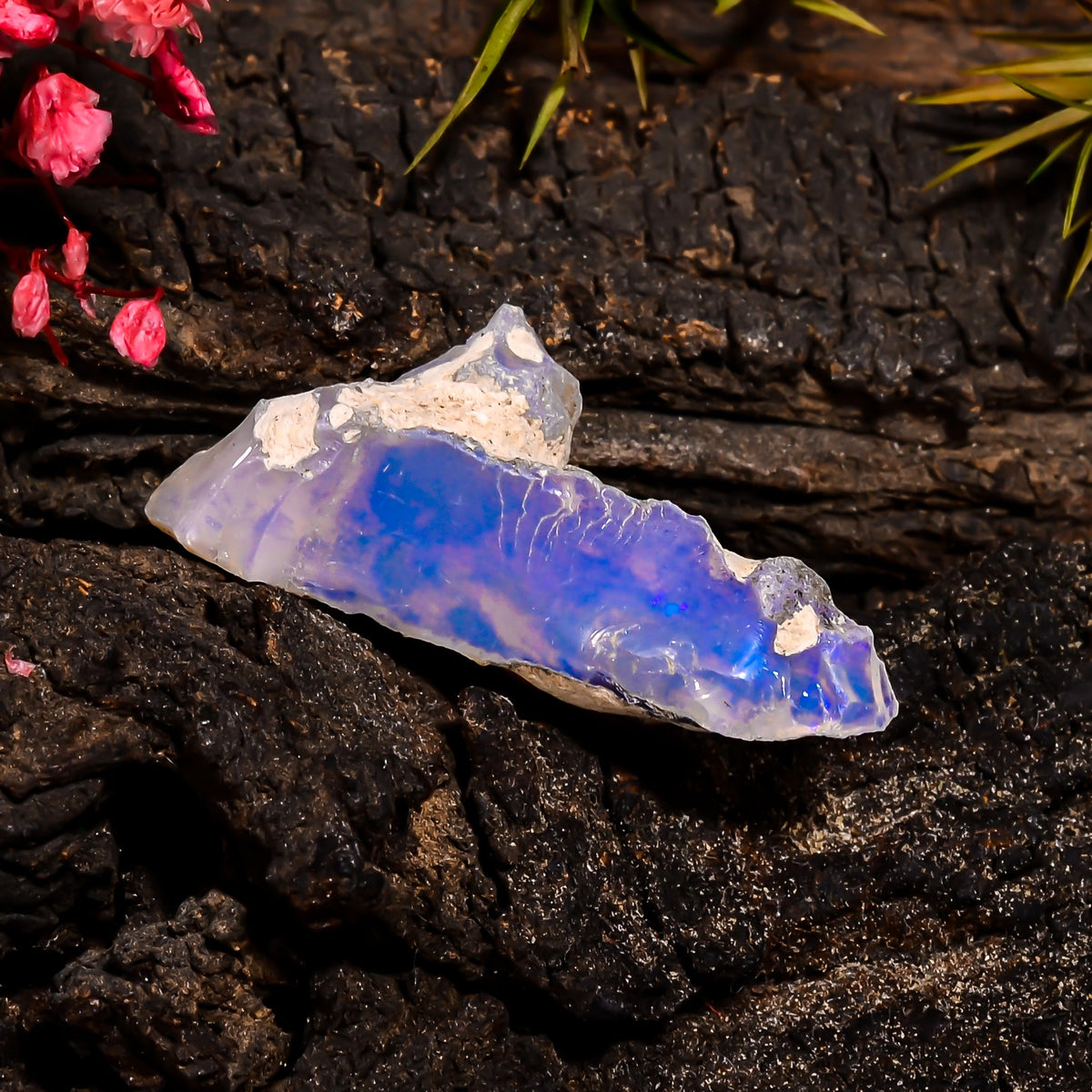 Dazzling Top Grade Quality 100% Natural Welo Fire Ethiopian Opal Fancy Rough Loose Gemstone For Making Jewelry 31X13X10 MM 12.9 Cts. KR15-31 Sunkarton