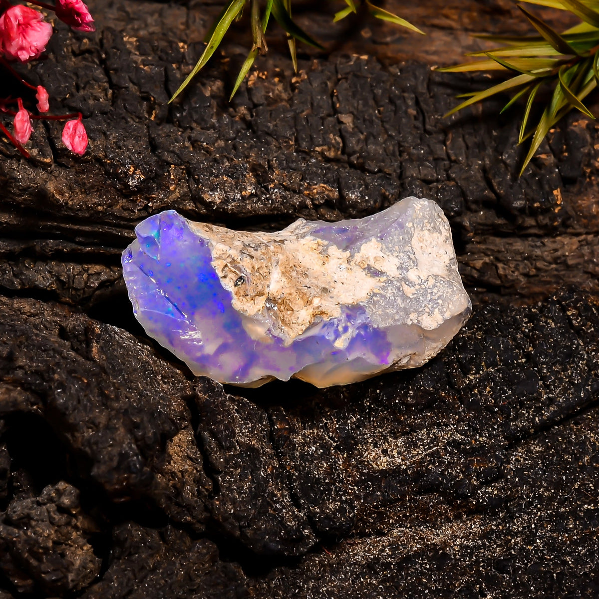Excellent Top Grade Quality 100% Natural Welo Fire Ethiopian Opal Fancy Rough Loose Gemstone For Making Jewelry 26X17X10 MM 15 Cts. KR15-32 Sunkarton