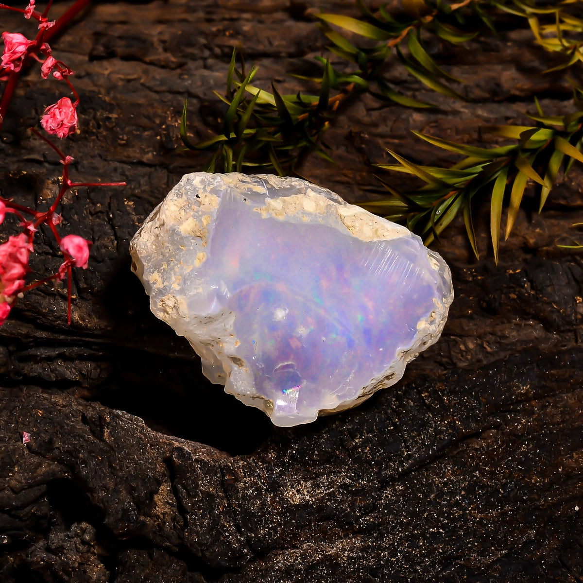 Exclusive Top Grade Quality 100% Natural Welo Fire Ethiopian Opal Rough Loose Gemstone For Making Jewelry 38X25X16 MM 68.7 Cts. KR15-33 Sunkarton